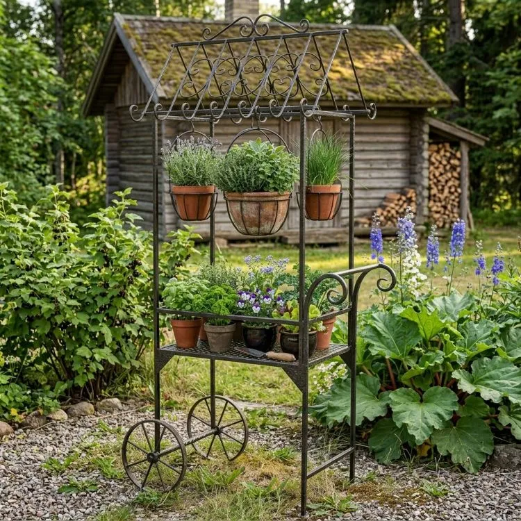 Blomställning för trädgården